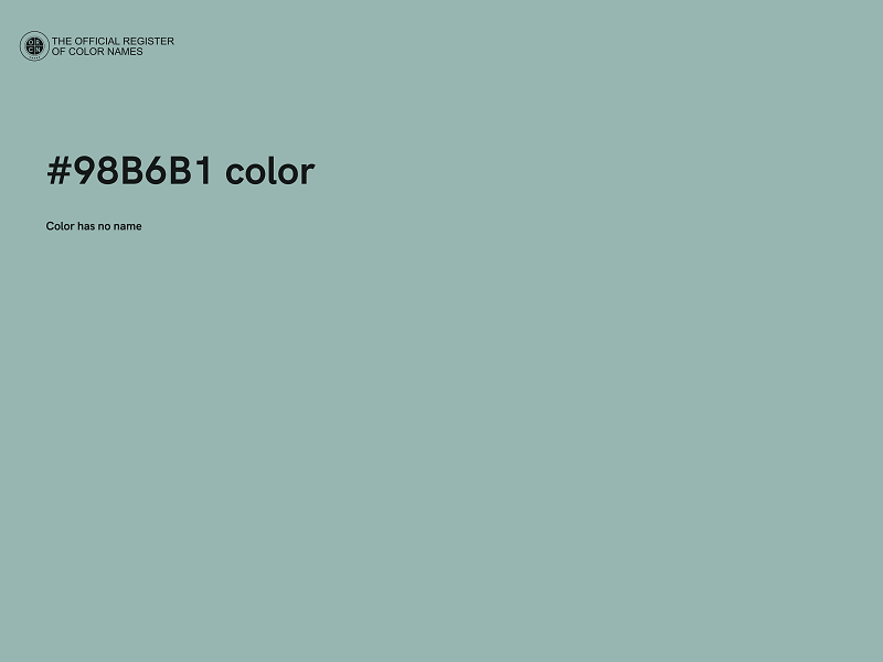 #98B6B1 color image