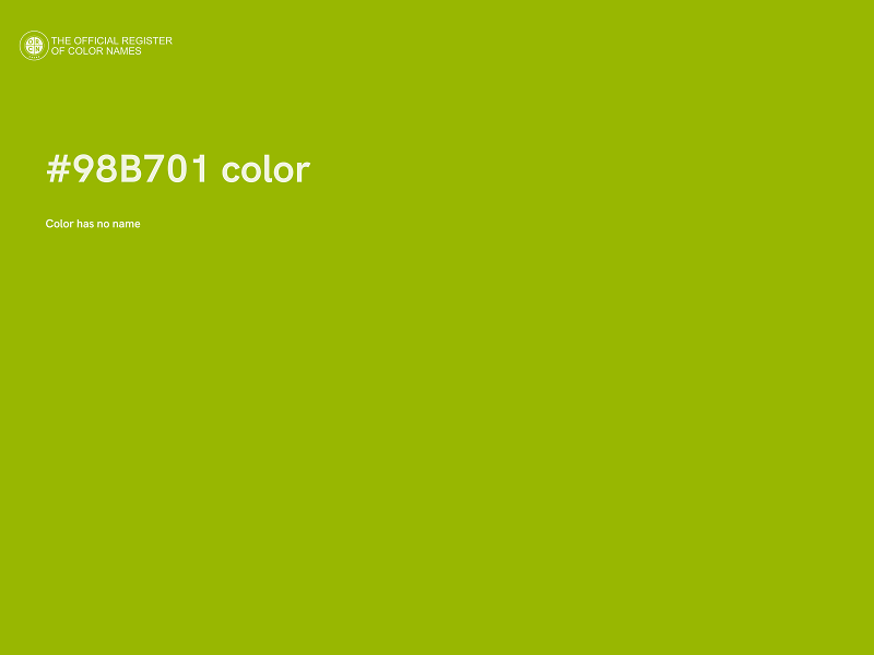 #98B701 color image