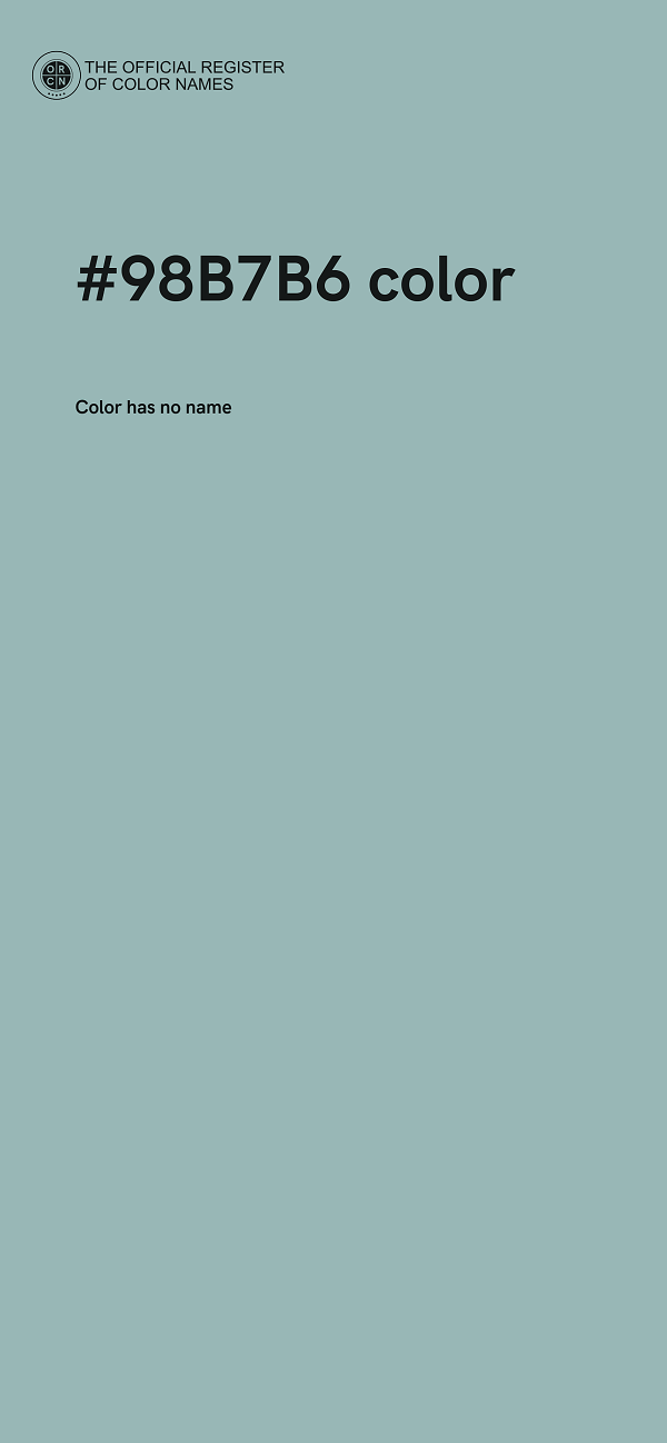 #98B7B6 color image