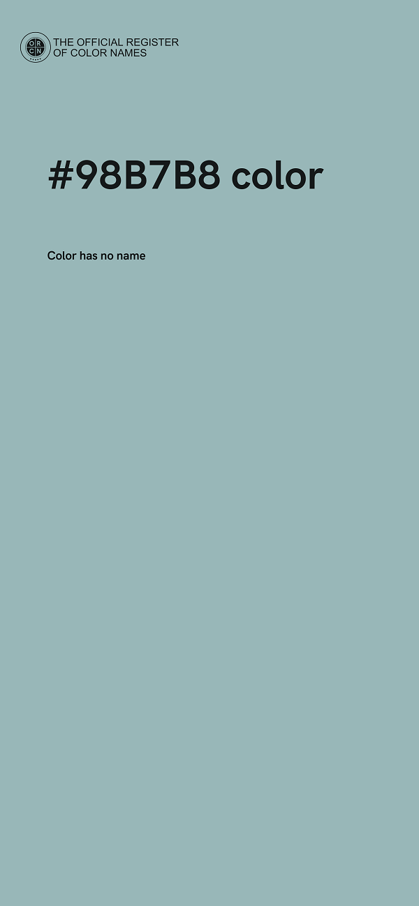 #98B7B8 color image