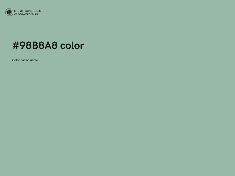 #98B8A8 color image