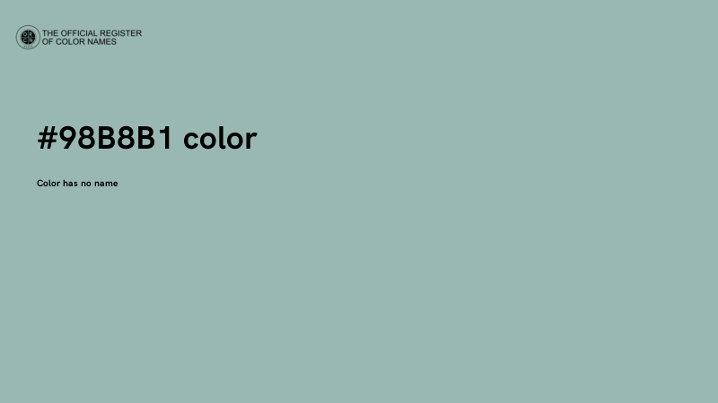 #98B8B1 color image