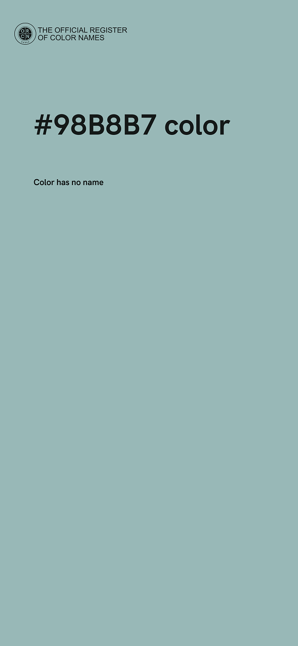 #98B8B7 color image