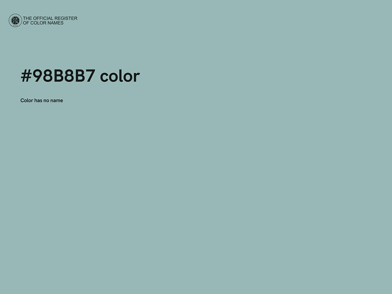#98B8B7 color image