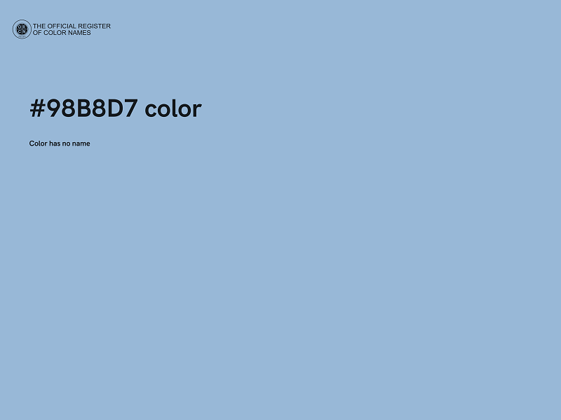 #98B8D7 color image