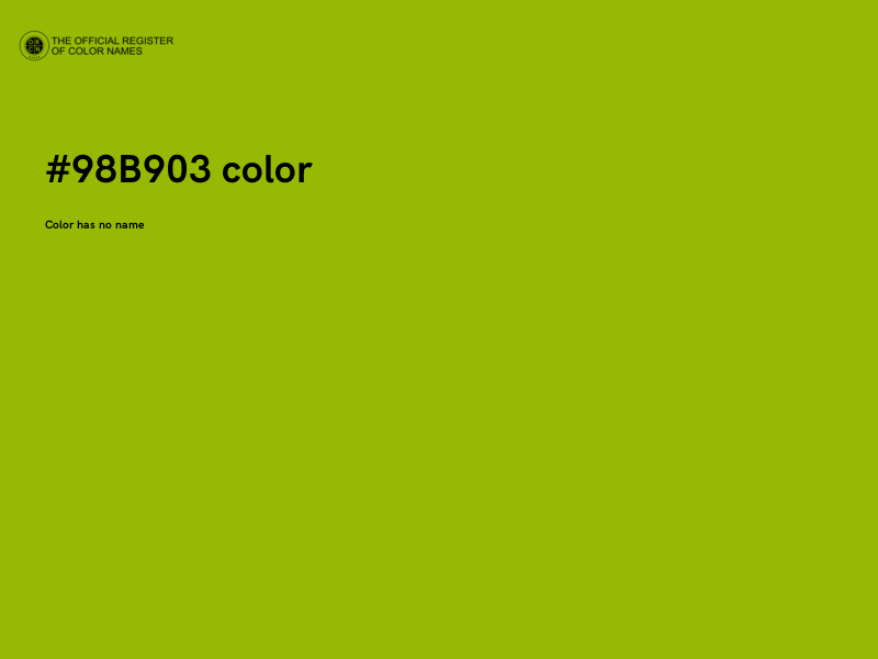 #98B903 color image