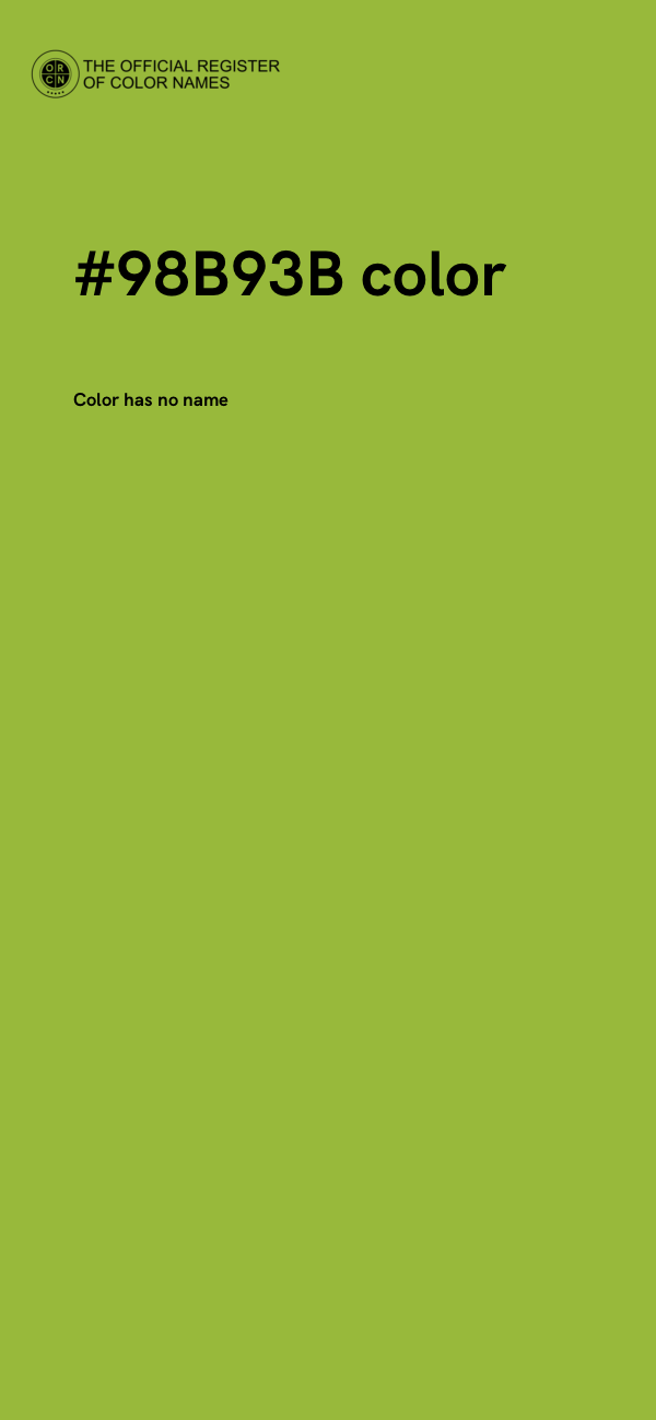 #98B93B color image