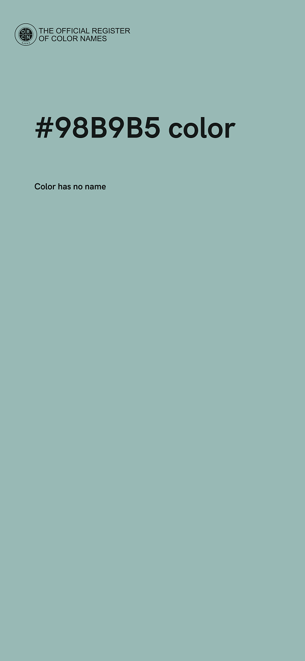 #98B9B5 color image