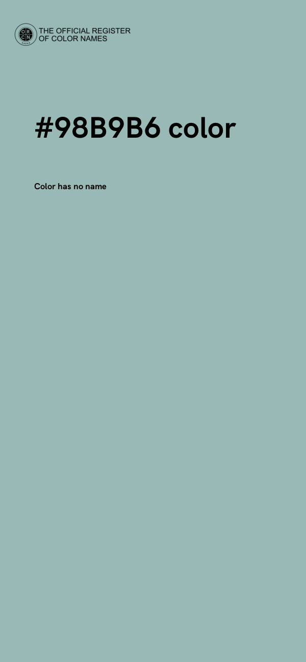 #98B9B6 color image