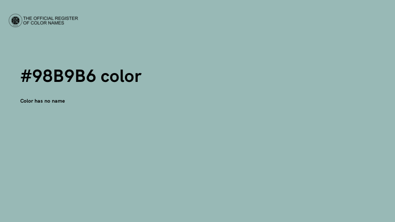 #98B9B6 color image
