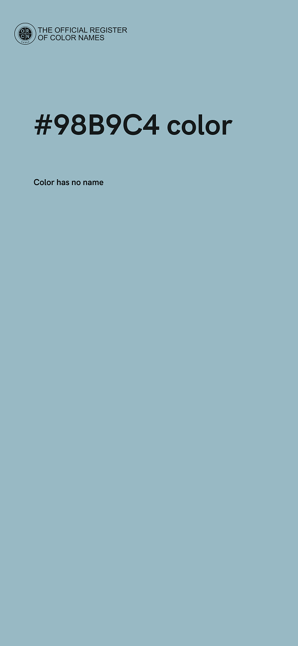 #98B9C4 color image