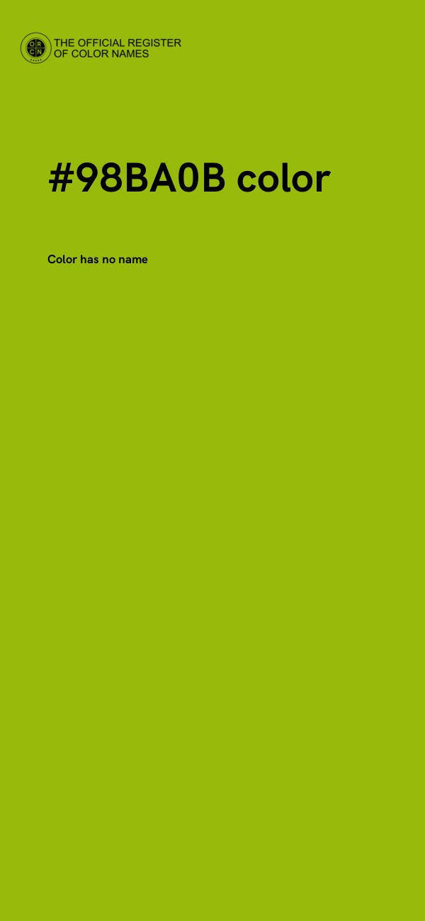 #98BA0B color image