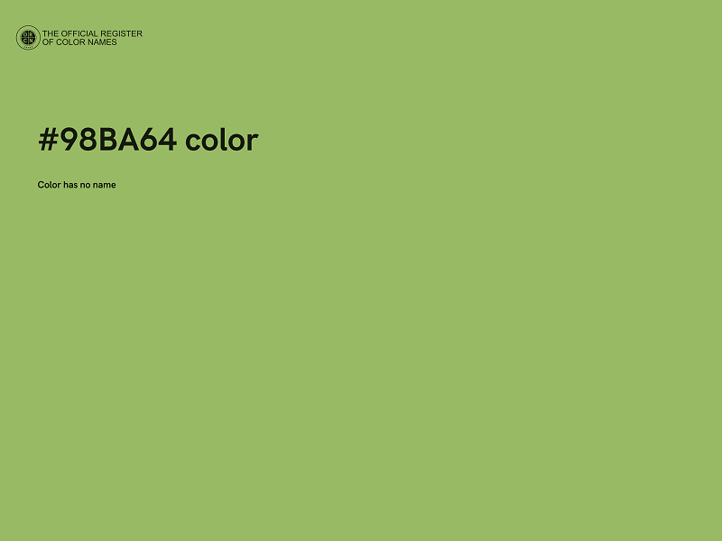 #98BA64 color image