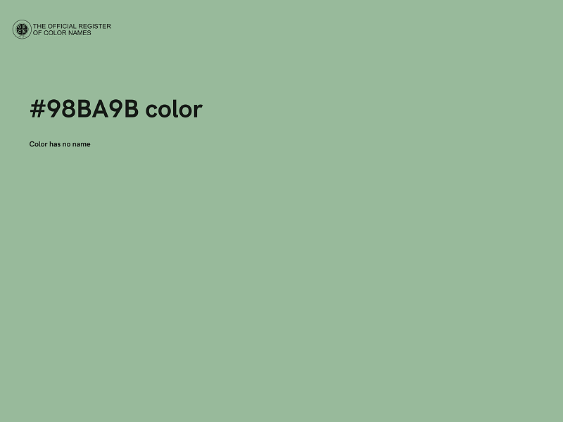 #98BA9B color image