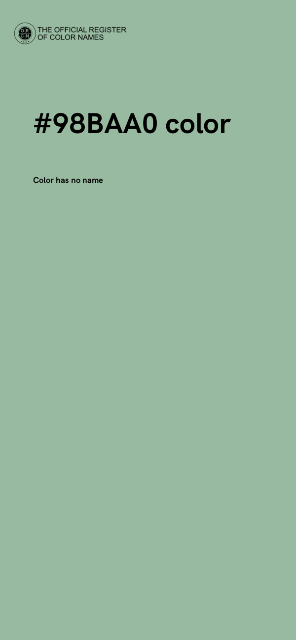 #98BAA0 color image