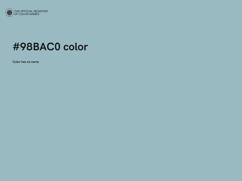 #98BAC0 color image
