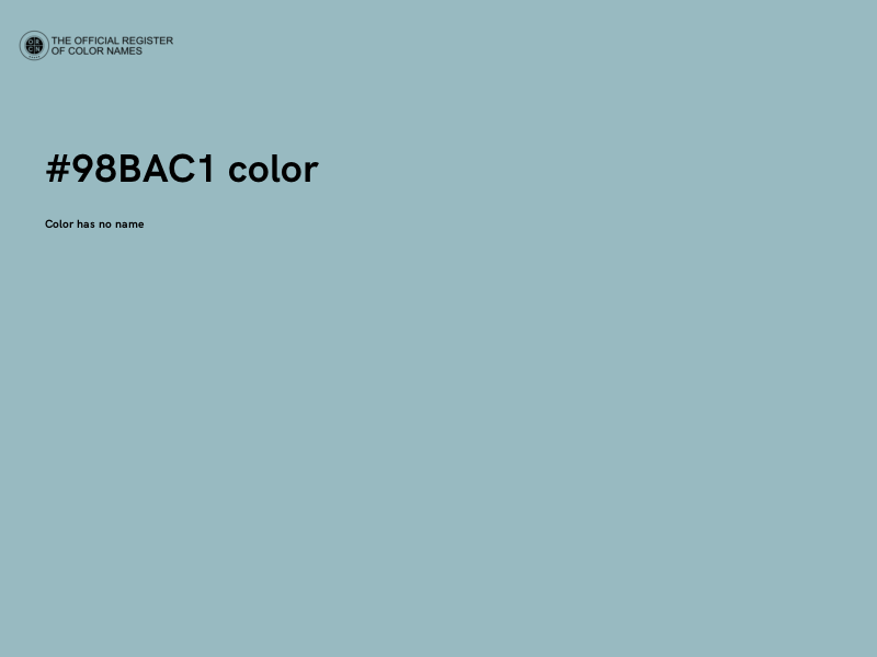 #98BAC1 color image