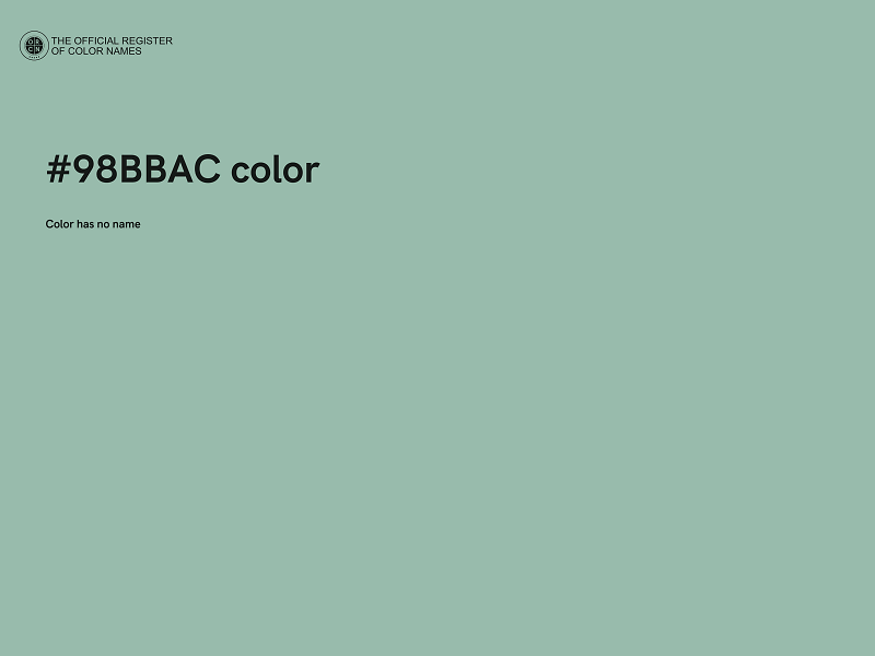 #98BBAC color image