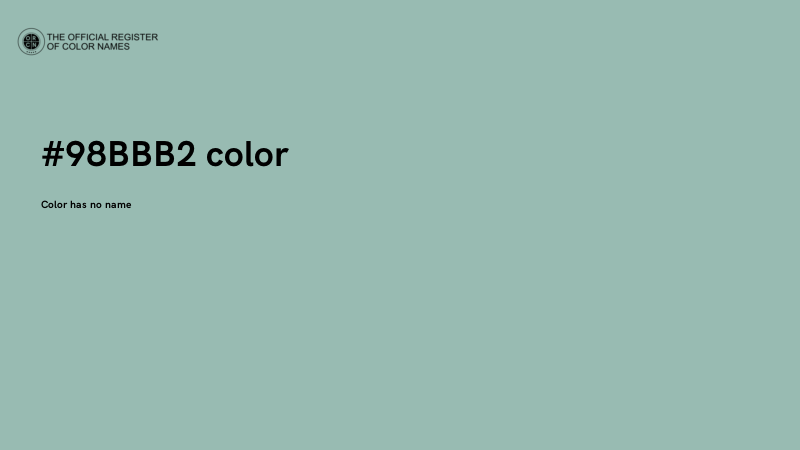 #98BBB2 color image
