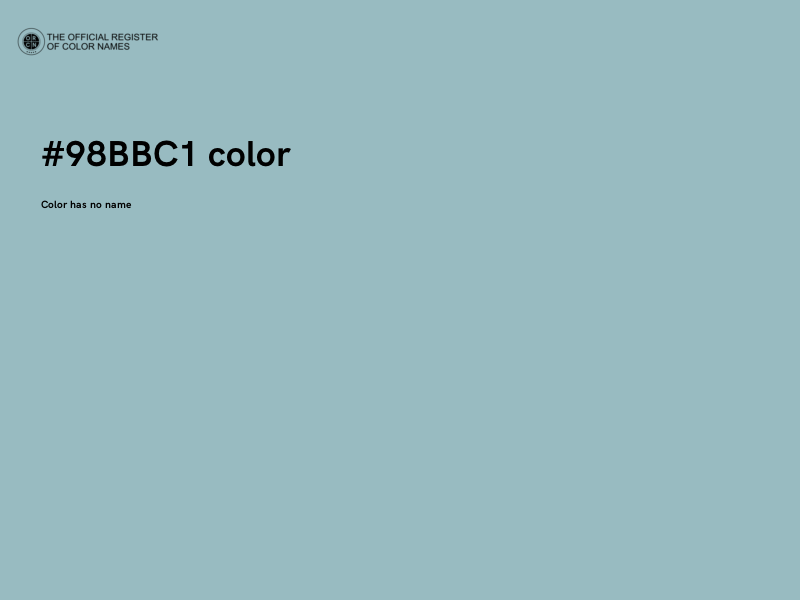 #98BBC1 color image