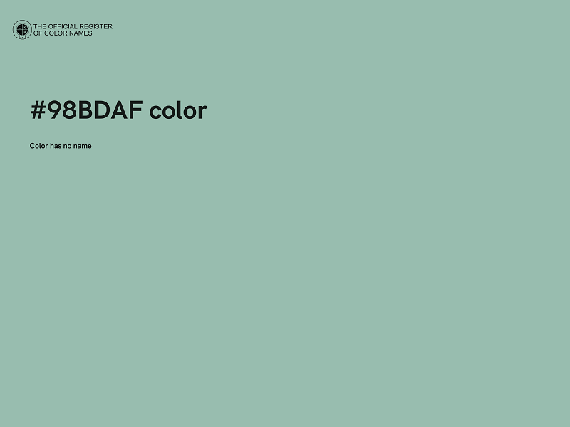 #98BDAF color image