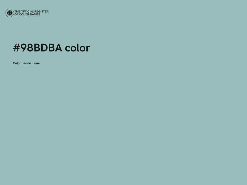 #98BDBA color image