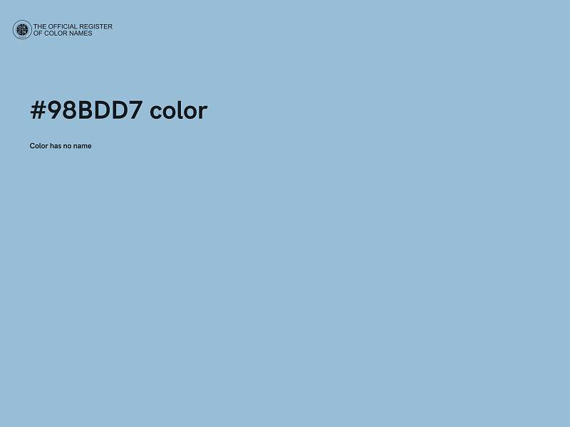 #98BDD7 color image