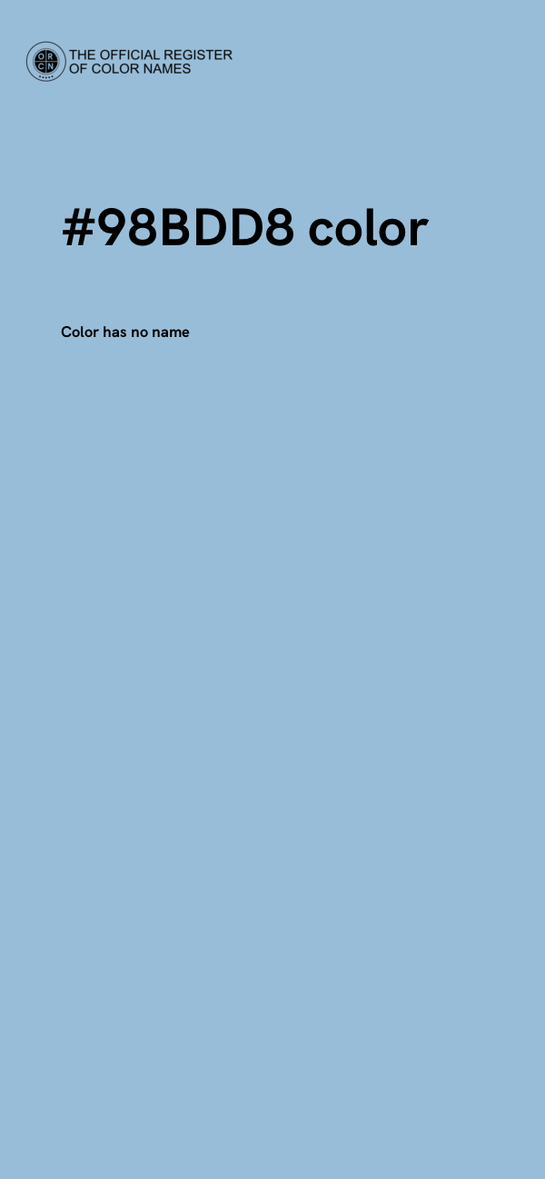 #98BDD8 color image