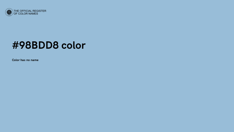 #98BDD8 color image