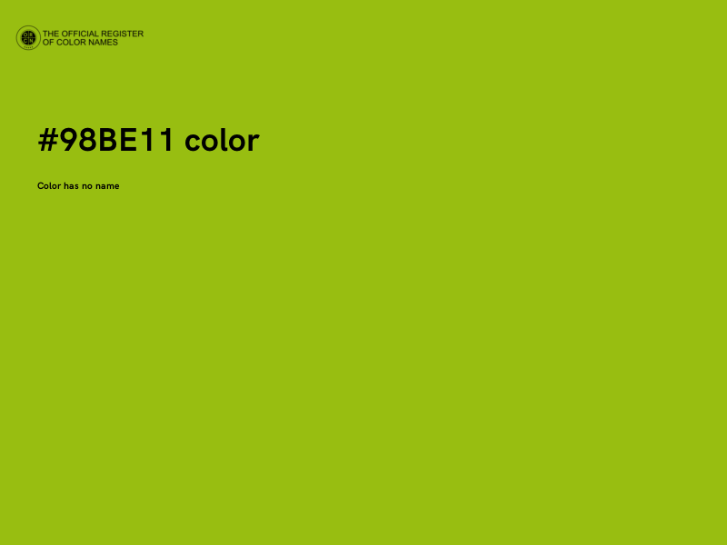 #98BE11 color image