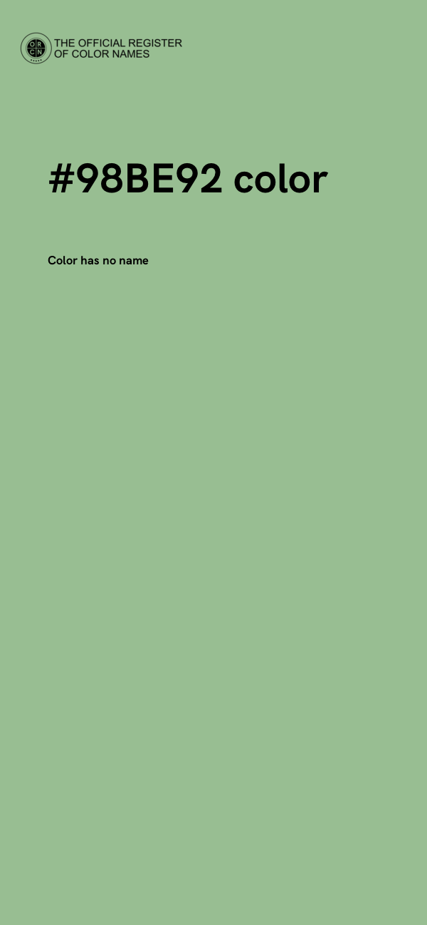 #98BE92 color image