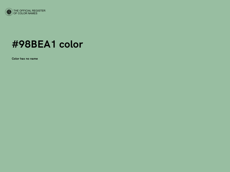 #98BEA1 color image