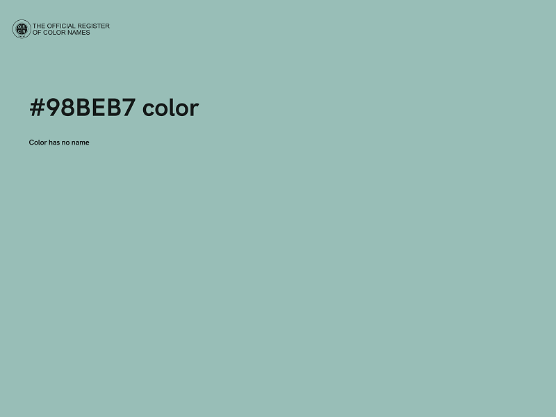 #98BEB7 color image