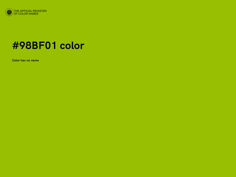 #98BF01 color image