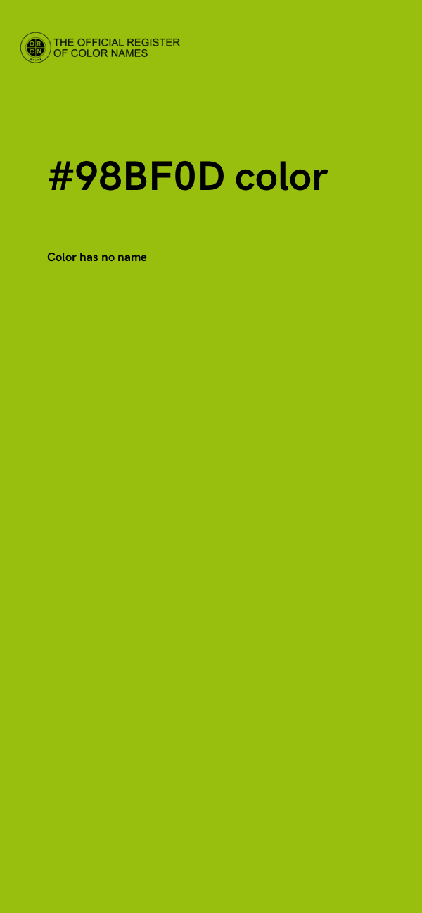 #98BF0D color image