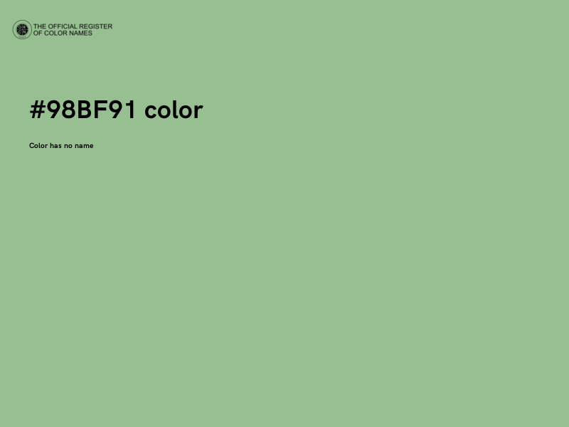 #98BF91 color image