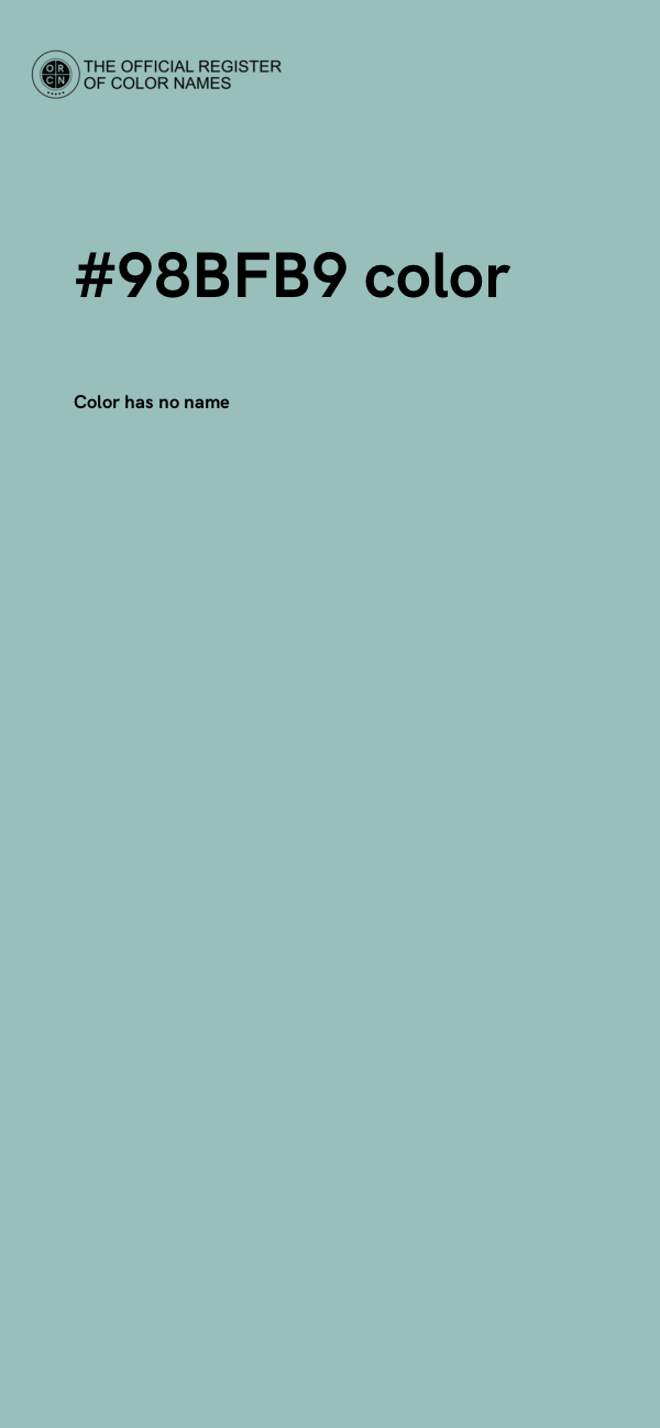 #98BFB9 color image