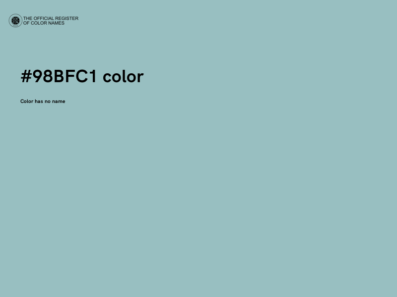 #98BFC1 color image