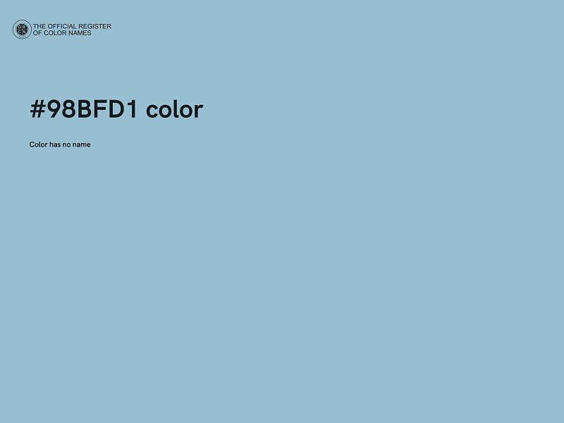 #98BFD1 color image