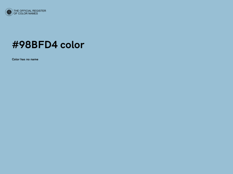 #98BFD4 color image