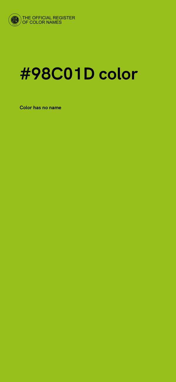 #98C01D color image