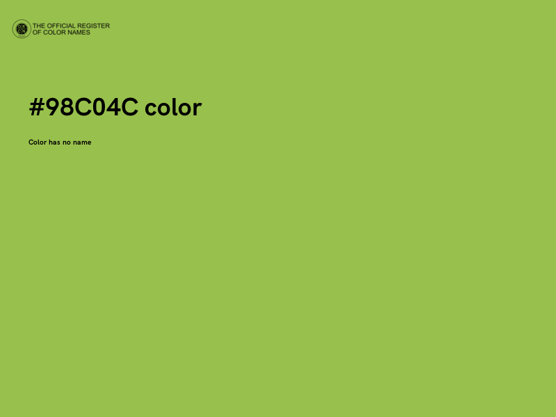 #98C04C color image