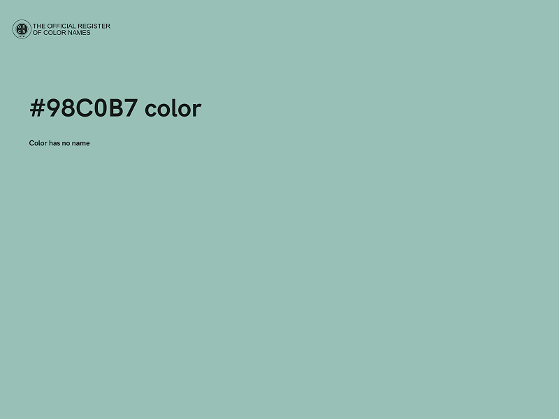 #98C0B7 color image