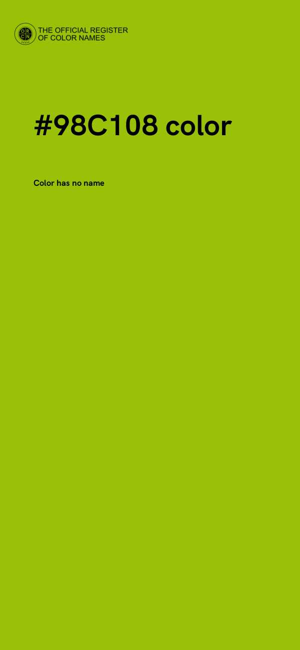 #98C108 color image