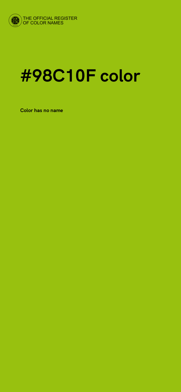 #98C10F color image