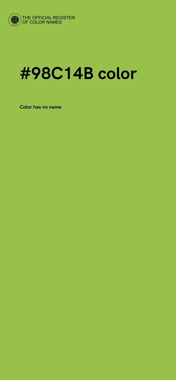 #98C14B color image