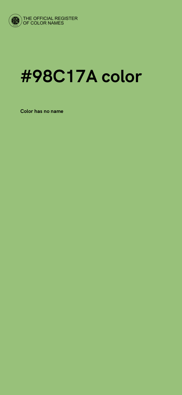 #98C17A color image
