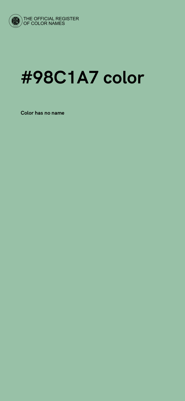 #98C1A7 color image
