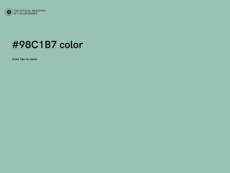 #98C1B7 color image