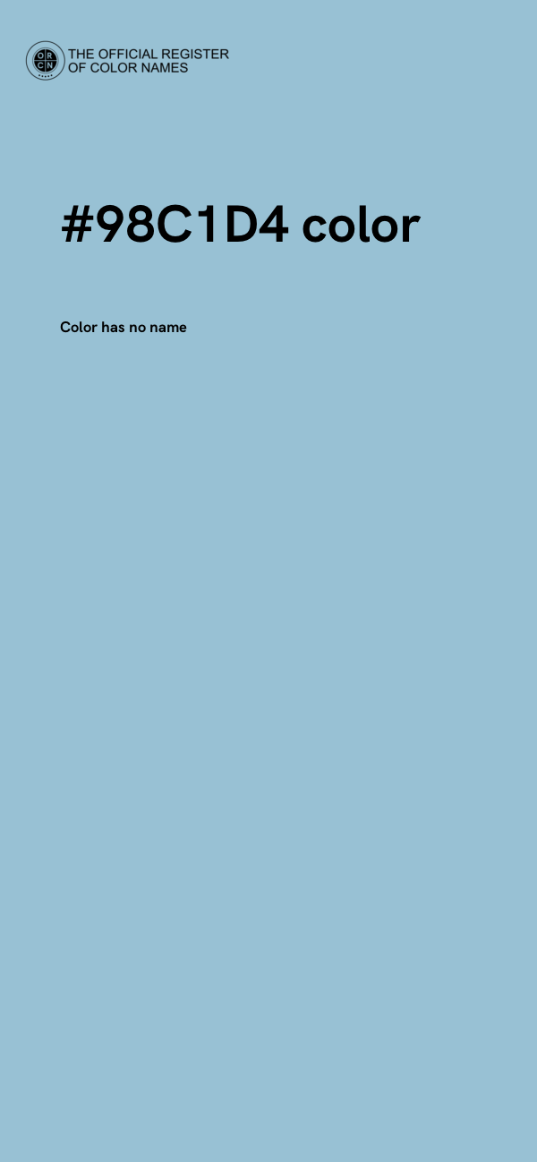 #98C1D4 color image